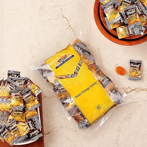 Miniatura 2 de Rani Swad - Caramelo de naranja de 7 onzas (7.05 oz) envuelto individualmente  Delicias indias  Vegano  Apto para gluten  Sin OMG  Origen indio