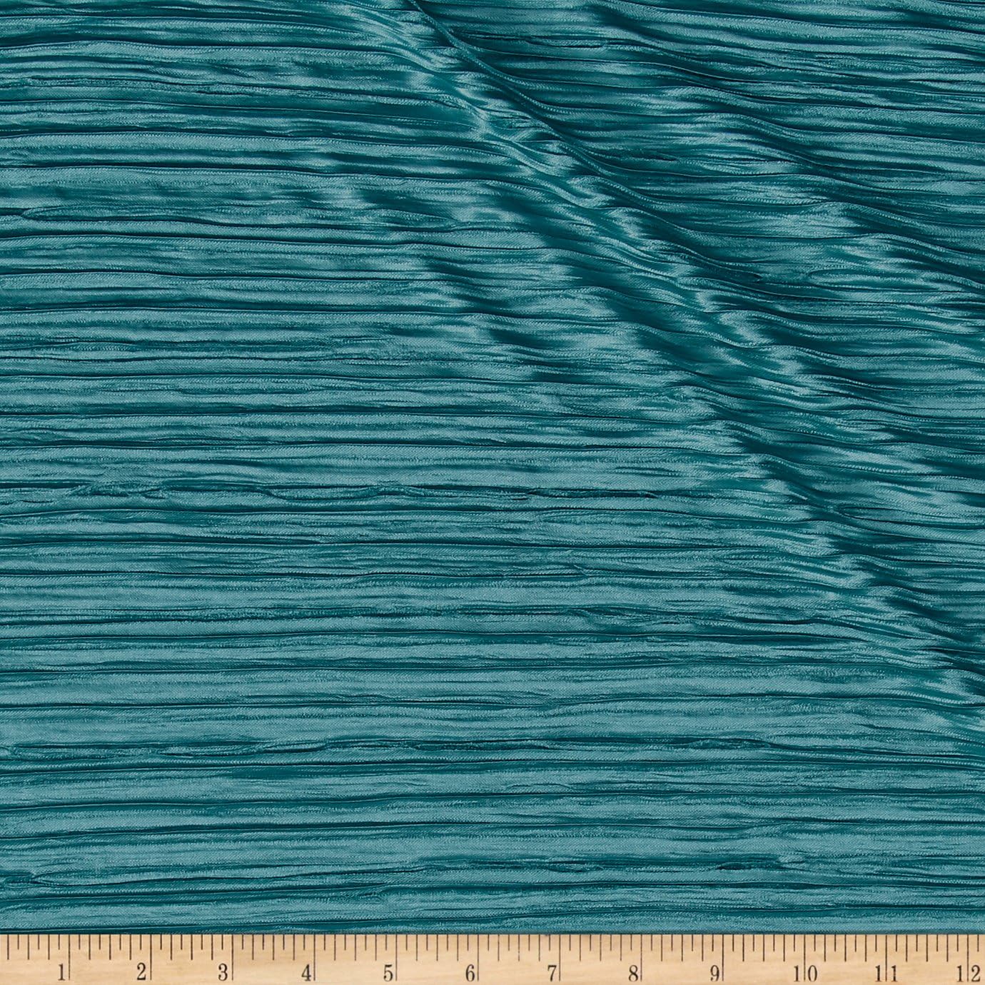 Neiman Brothers Pleated Bodre Knit Solid Mineral Blue Fabric by The Yard