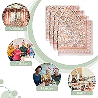 Vista 211 de Maison d' Hermine - Juego de 4 servilletas 100 % de tela de algodón lavable, decorar o regalar, hogar, cocina, comedor, fiestas de cóctel