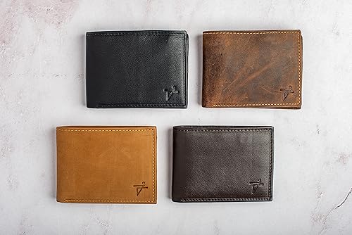 Miniatura 9 de Juzar Tapal Collection Billeteras plegables de cuero para hombres, carteras de identificación para hombres, billetera Rfid para hombre, tarjetero