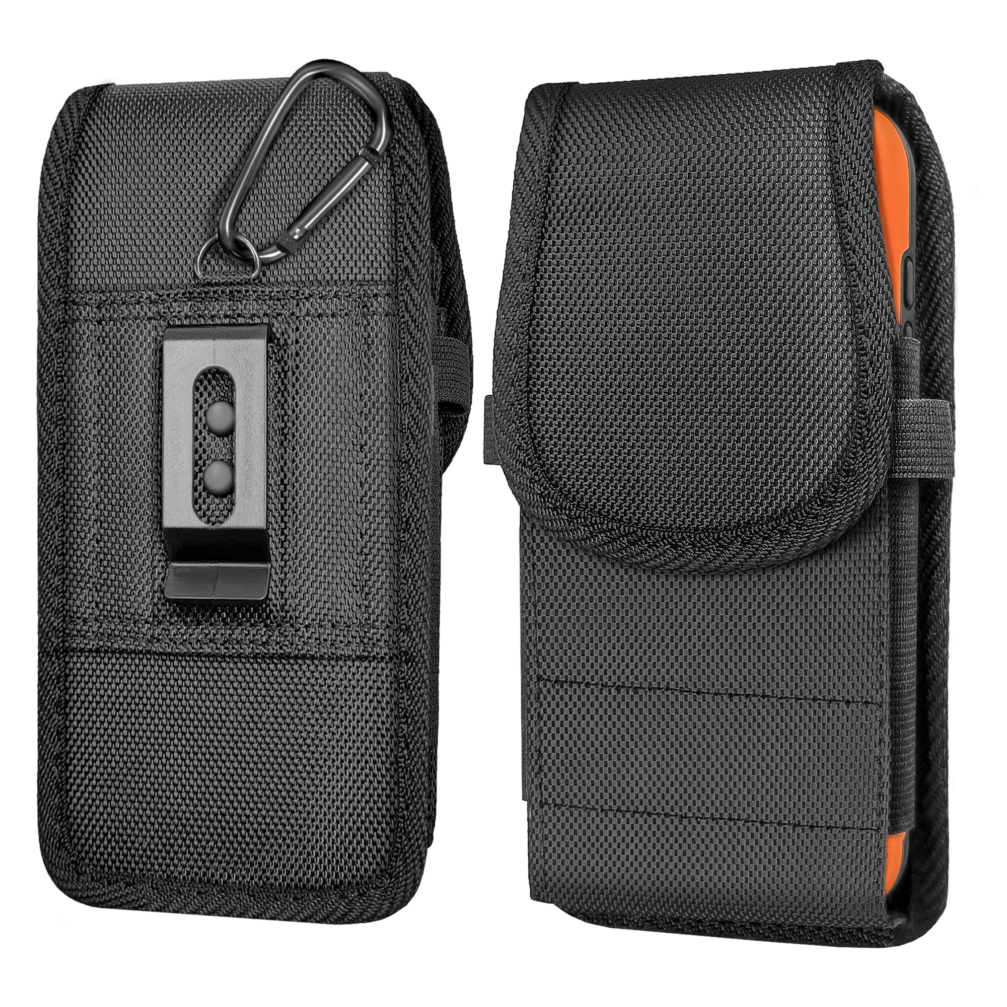 DeBin Holster for Samsung Galaxy A12, A13, A16, A17, A26, A32, A35, A36, A53, A54, A56 5G, [Magnetic Closure] Cell Phone Belt Holder Case with Clip, ID Card Slot Pouch Cover, Black