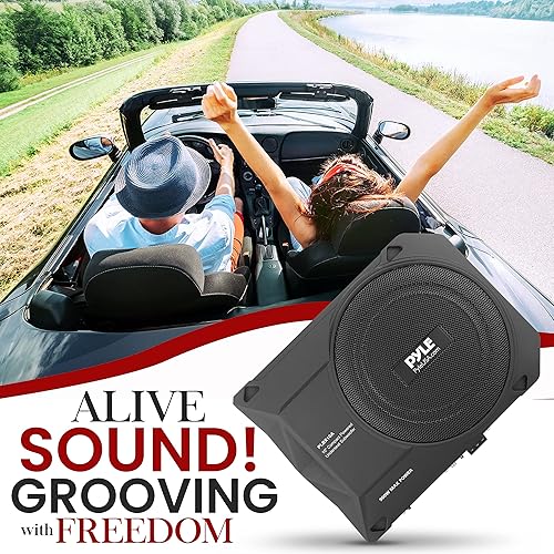 Miniatura 6 de Pyle Usa PPLBX10A - Sistema de subwoofer amplificado de bajo perfil de 10 pulgadas, subwoofer de audio activo compacto cerrado para automóvil de 900