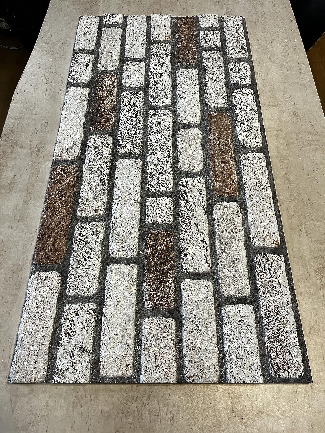 Grace Baltic, pannelli da parete 3D effetto mattone, rivestimento in pietra, rivestimento in polistirolo, per soggiorno, cucina, bagno, balcone, camera da letto, retro del bancone e teras (689-052)x5