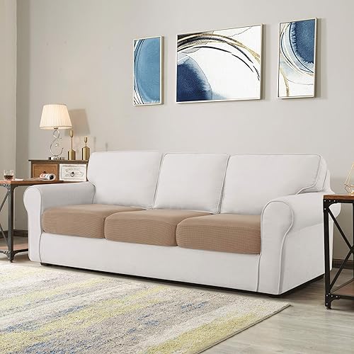 Vista 307 de CHUN YI - Funda elástica de cojín para sofá biplaza, funda de asiento de sofá con tela jacquard de elastano (mediana, color verde azulado) Verde