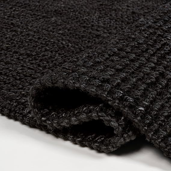 JONATHAN Y Pata Hand Woven Chunky Jute Black Runner Rug, 2x8, Bohemian, Rustic, Cottage, Easy-Cleaning for Living Room, Bedroom, Kitchen, Non-Shedding (NRF102E-28)