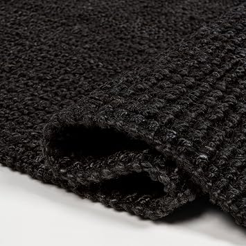 JONATHAN Y Pata Hand Woven Chunky Jute Black Runner Rug, 2x8, Bohemian, Rustic, Cottage, Easy-Cleaning for Living Room, Bedroom, Kitchen, Non-Shedding (NRF102E-28)