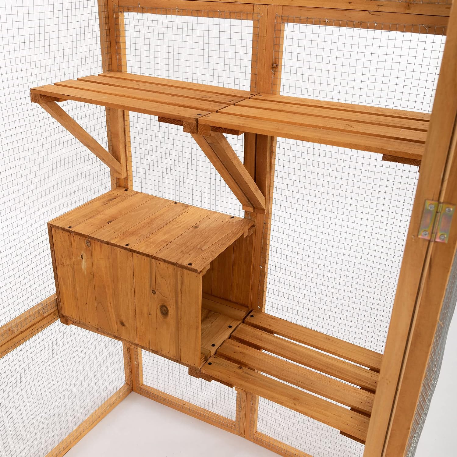 review Large Cat House Cat Catio Enclosure for Indoor and Outdoor,Cat Cage Cat Condo Resting Box for Pet Cat Playpen Cat Playground and House with Sunlight Top Panel Sleeping Boxes(62.4