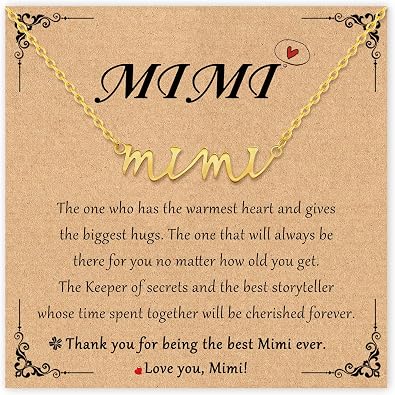 SmileBelle Necklaces for Women as New Mom Gigi Mimi Grandma Gifts
