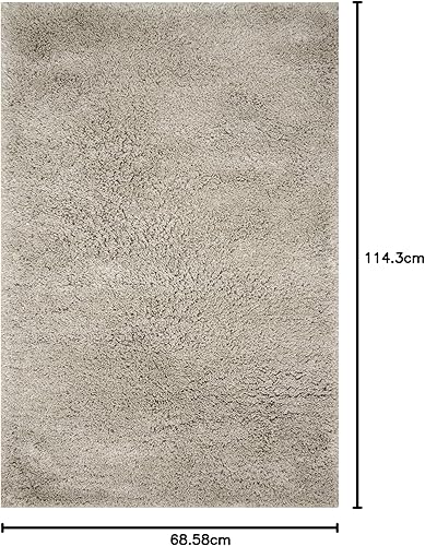 Miniatura 5 de Loloi II Mila Shag Collection MIL-01 - Alfombra de área blanca de 5 pies x 7 pies 6 pulgadas, color blanco