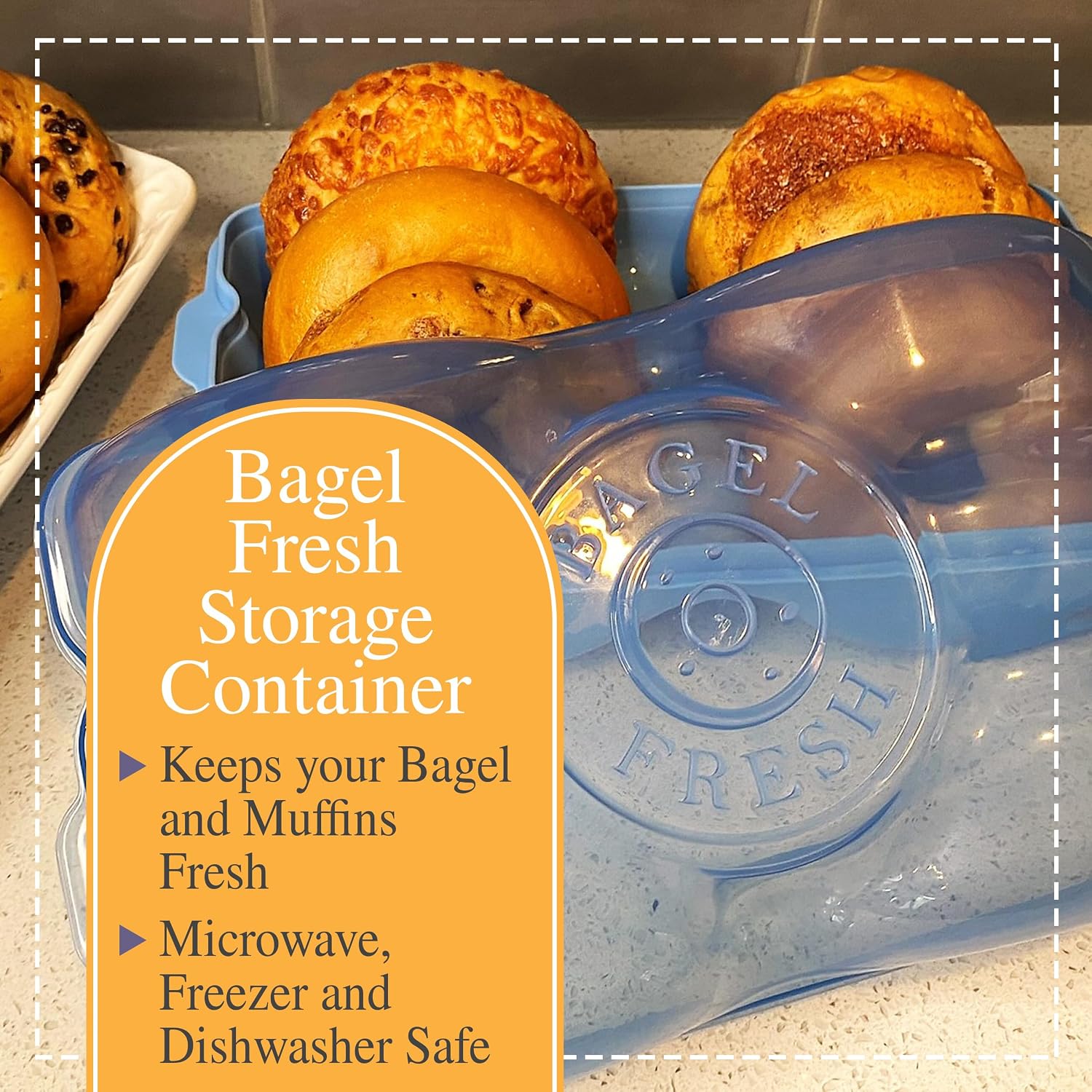 Touch Up Cup Bagel Fresh Holder Container Storage Keeper, Pack of 1 image 2