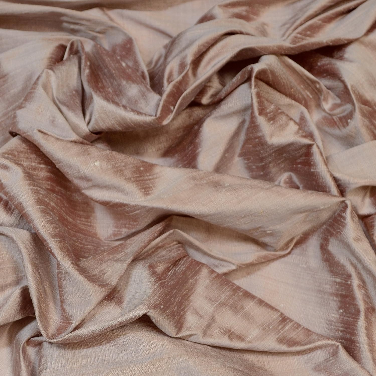 Iridescent Lavender Blush Dupioni Silk, 100% Silk Fabric, by The Yard, 44" Wide