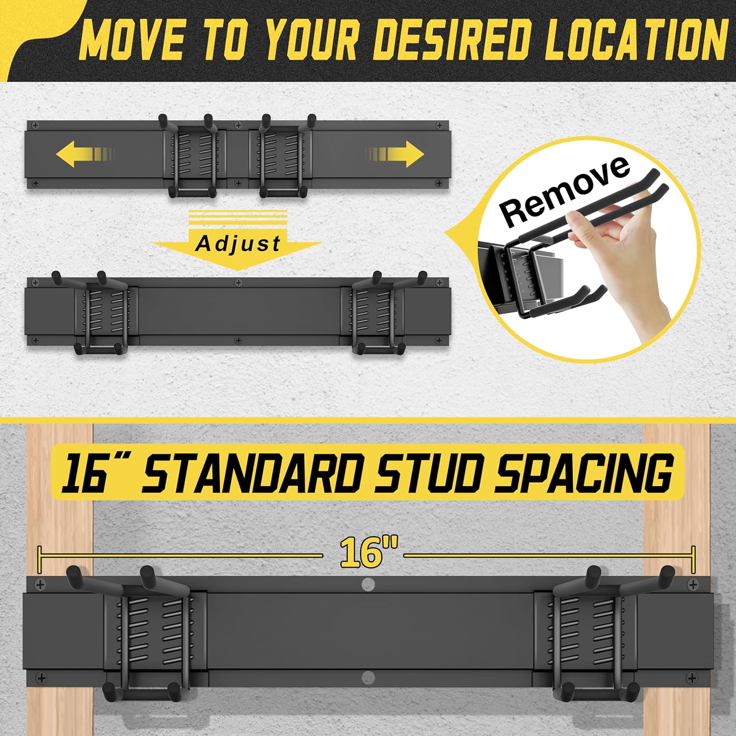 Garage Wall Organizer,15Pack Carries 675 lbs,Garden Tool Organizer 48in With Large Storage Space,Easy Assembly, Sturdy Design,for Efficient Tool Storage Garage Organization | Carries 675 lbs, Easy Assembly, Sturdy Design, Garage Organization - Image 2