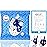 The Dreidel Company 10-Pack Solid Blue & White Hand Painted Wooden Hanukkah Dreidels with English Transliteration - Includes Detailed Game Instruction Cards- (10-Pack)