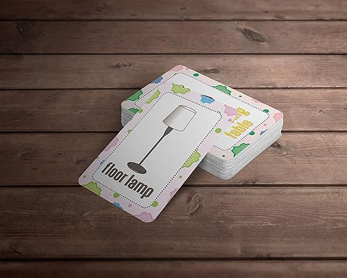 Miniatura 4 de Creanoso Tarjetas didácticas de aprendizaje para objetos domésticos (2 cubiertas)  Ideas de regalos de diseño portátil para fiestas de cumpleaños