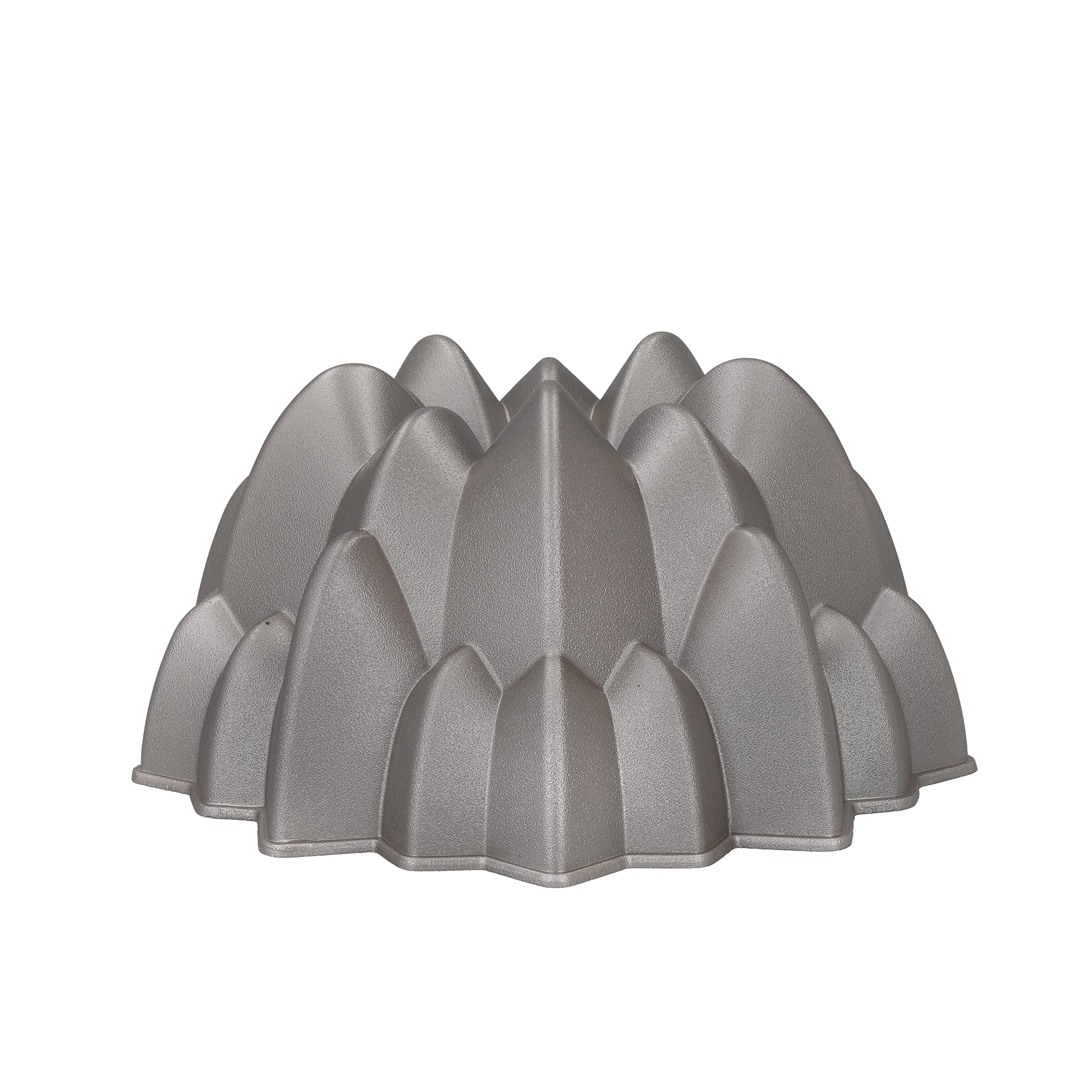 MasterClass Molde decorativo para tartas, molde de aluminio fundido antiadherente y antiarañazos, molde decorativo para tartas con diseño de picos, duradero y ligero, 24 cm, gris