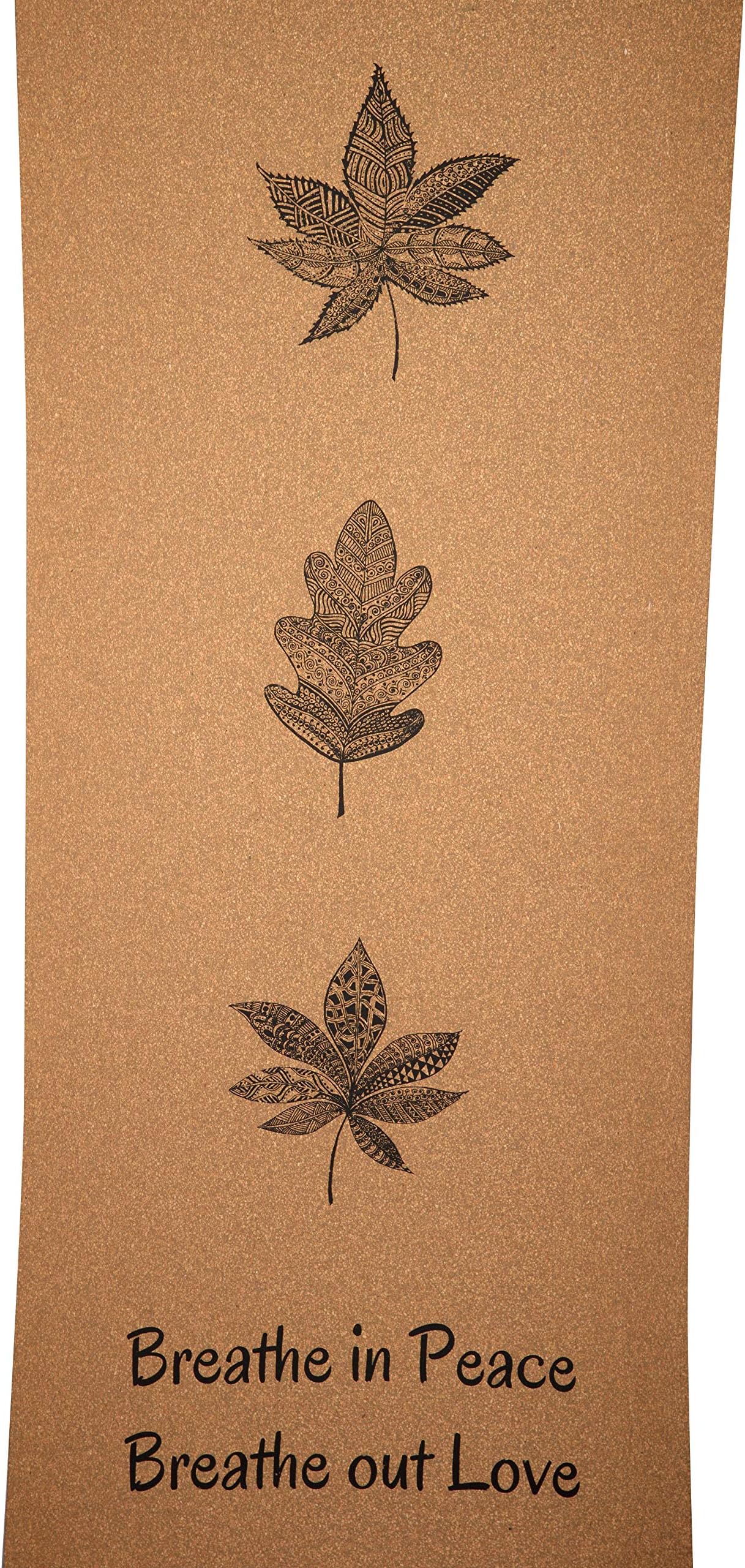 Three Leaves Cork Yoga Mat (6 feet x 2 feet x 3mm)