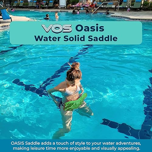 Miniatura 2 de VOS Oasis - Flotadores de sillín sólidos para agua, ultra flotantes, cómodos asientos flotantes Verde Kiwi,Barrera Azul,Azul Capri,Rosa,Espuma de