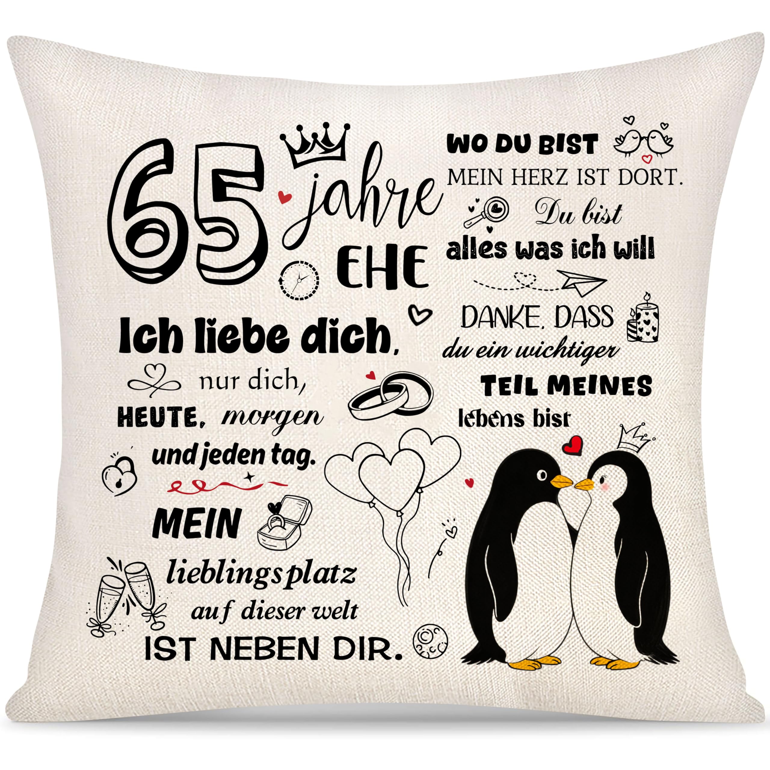 Yoskiasd Kissenbezug Geschenk für Frauen Männer Mädchen Jungen Geburtstag Hochzeitstag Jahrestag Valentinstag Kissenbezüge Geschenke für Mama Papa Tochter Sohn Oma Freund Ehefrau Ehemann Schatz