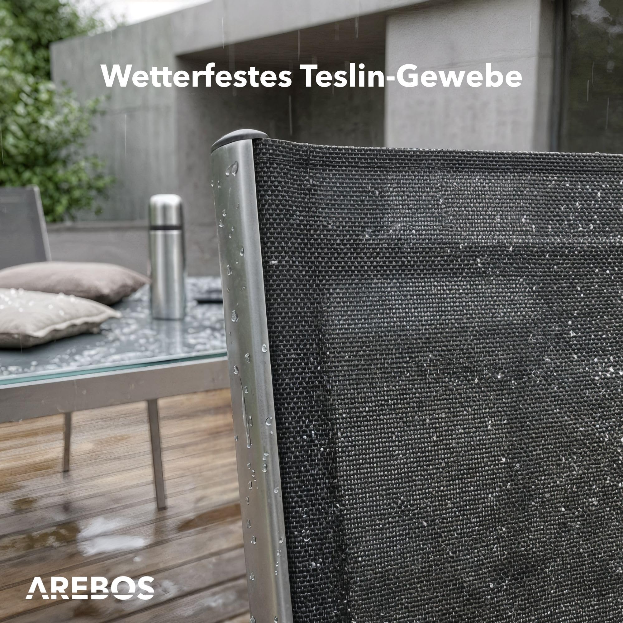 Arebos Gartenstuhl Hochlehner klappbar 2er Set | 7-Fach verstellbare Rückenlehne bis 150° | Balkonstuhl aus Aluminium | Wetterfest & UV-beständig | Bis 120 kg belastbar | Gartenstühle Hochlehner