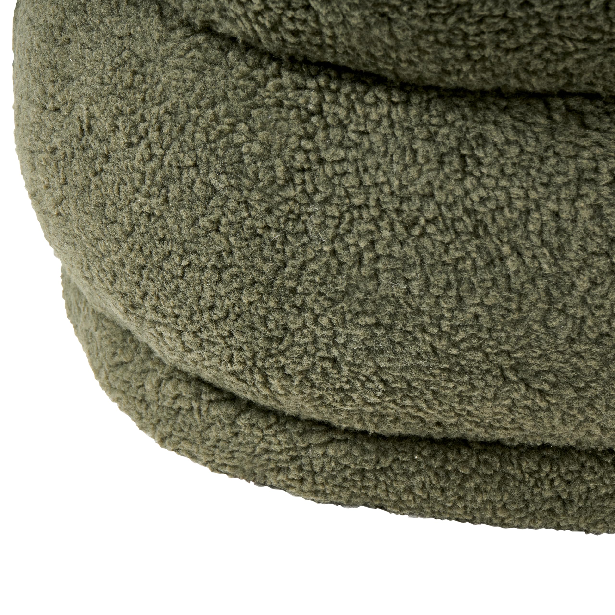 Banc Rembourré Moderne Tabouret d'Appoint Bouclé Vert Ellendale