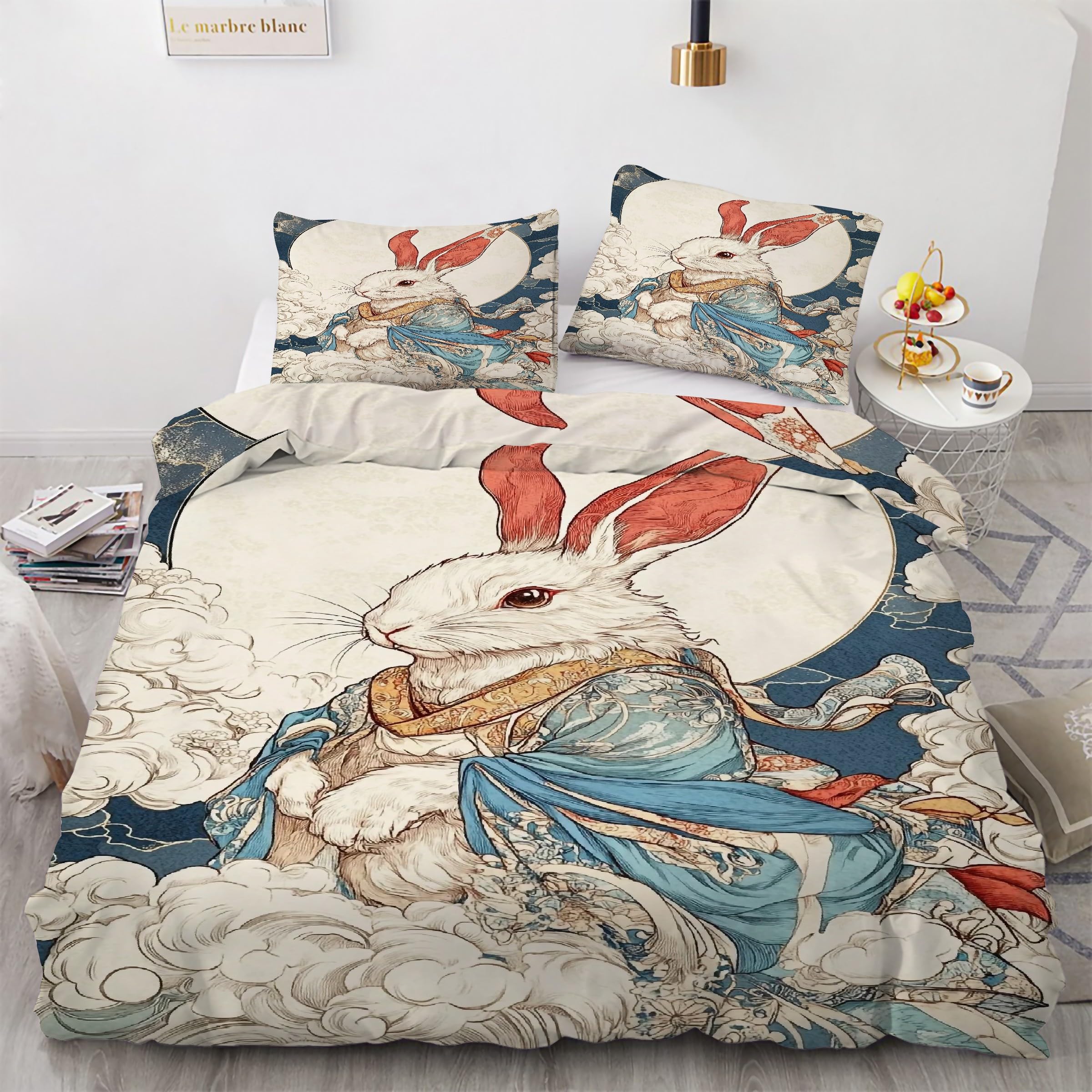 Ensemble de literie 3 pièces 240 x 260 cm, housse de couette zippée haut de gamme