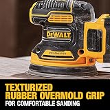 DEWALT Lijadora orbital inalámbrica 20V MAX, herramienta de lijado de 5 pulgadas, 2.0Ah, 8,000-12,000 OPM, dial de velocidad variable, bolsa de almacenamiento, batería y cargador incluidos (DCW210D1)