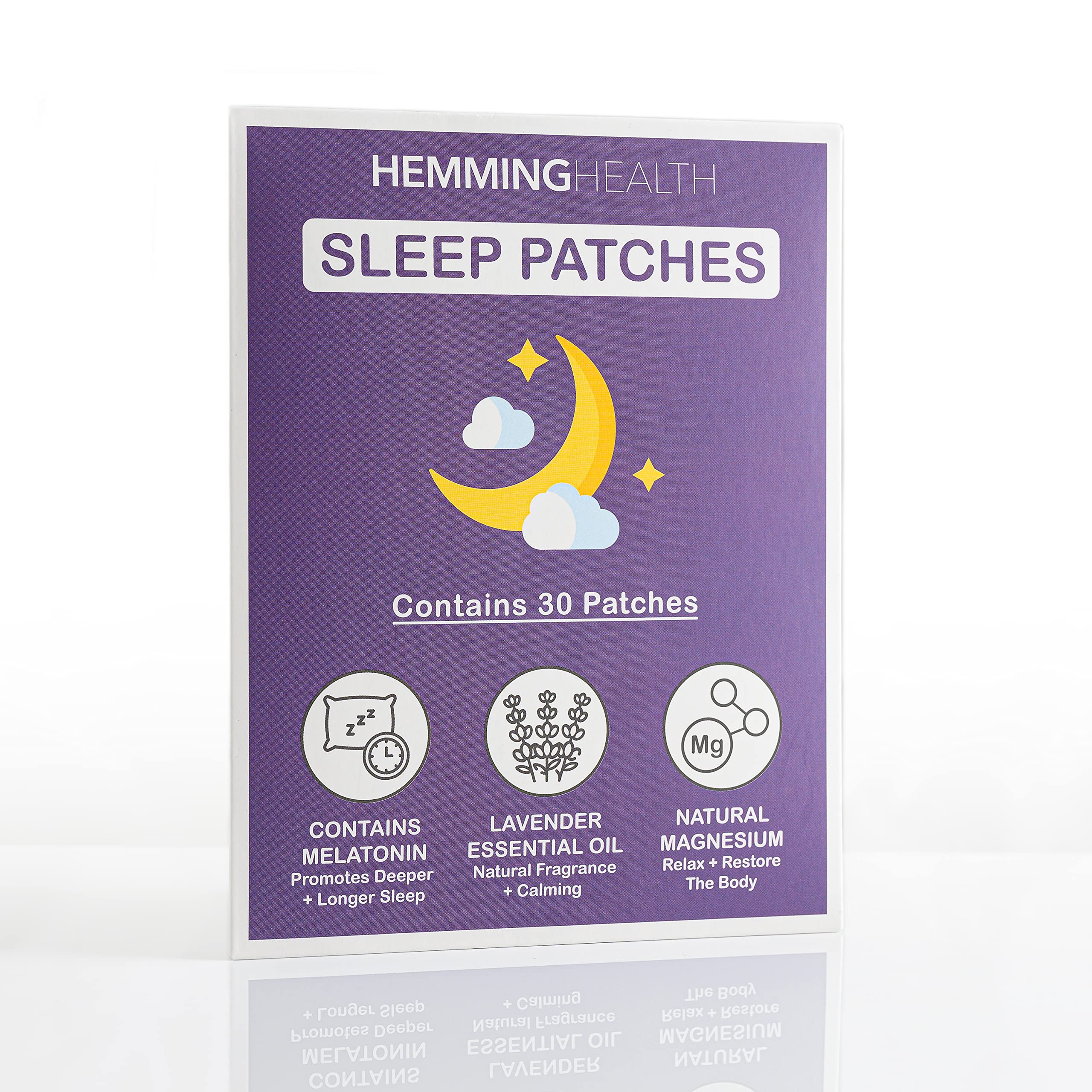 Photo 1 of BB: 07/02/2024** HEMMING HEALTH Sleep Patches with Melatonin 3mg, Magnesium, Lavender, Valerian Root - Promotes Quality Sleep and Reduces Tiredness, 30 Pack (1 Month Supply)