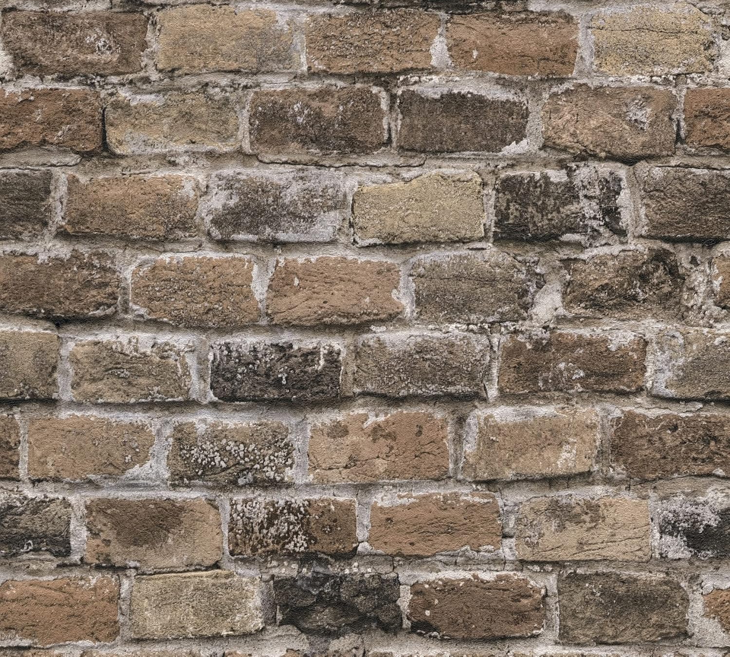 A.S. Création Wallpaper Industrial Design - Brown - Brick Wallpaper 395.99in x 20.87in Made in Germany - 388142