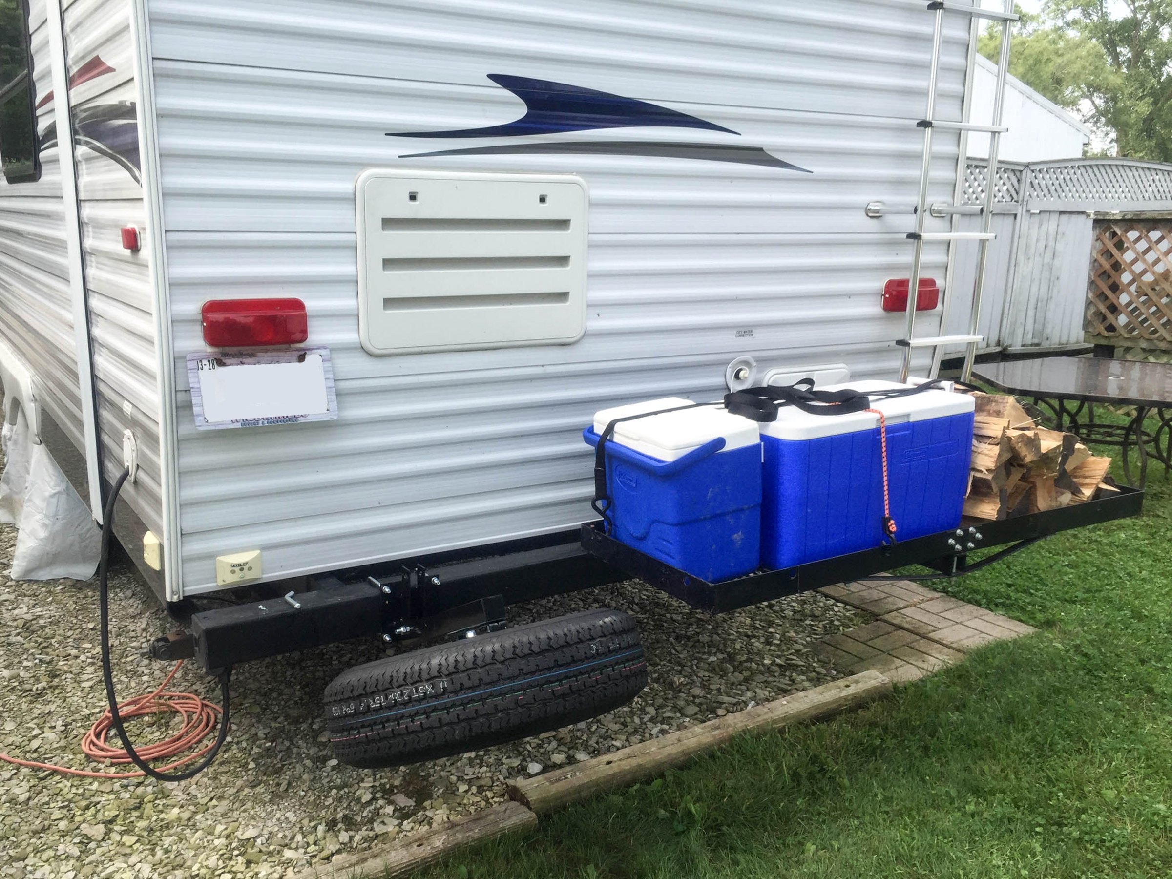 RV Square Bumper for Bike Cargo Carrier Hitch Receiver Adapter Mount on