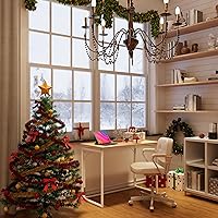 Vista 2 de Escritorio plegable – Escritorio plegable con parte superior de madera de 31.5 pulgadas para espacios pequeños No requiere montaje, escritorio