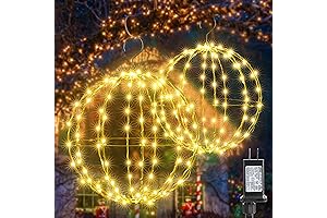 LED Outdoor Decor for Christmas 2PCS 12inch 120 LED Ball String Lights...