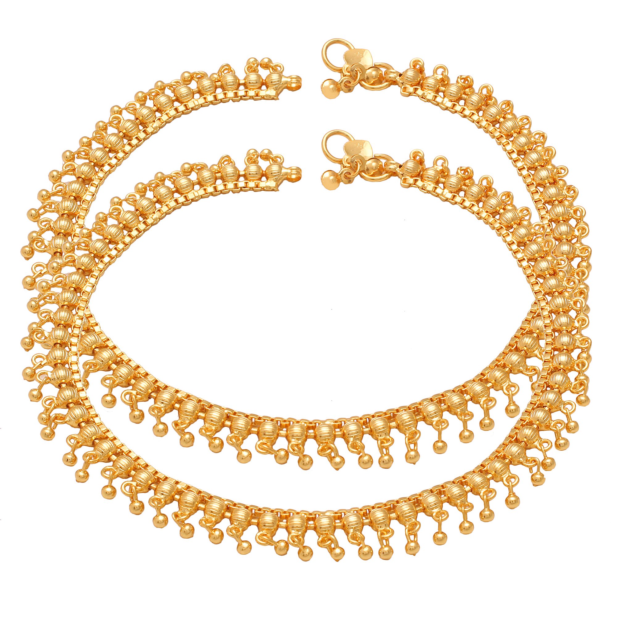 Memoir Gold plated Ethnic Mangalkalash design Bridal Wedding payal pajeb Anklets for Women (B071HLCZPL) Amazon Price History, Amazon Price Tracker