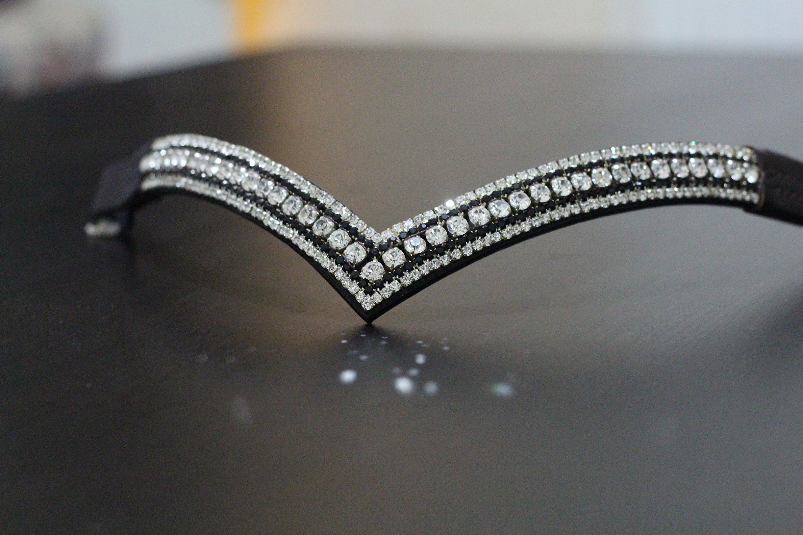 Beautilful V Forme Bling Cristal frontal Paillette
