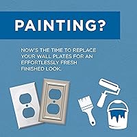 Vista 5 de Franklin Brass Paisley (3-Pack) Cubiertas de salida Latón antiguo pulido Placa de pared de 1 banda Placas de interruptor dúplex únicas de protección