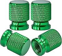 Vista 38 de 4 piezas de tapas de válvula de neumático con estilo púas, cubiertas de válvula de neumático universales de aleación de aluminio a prueba de polvo