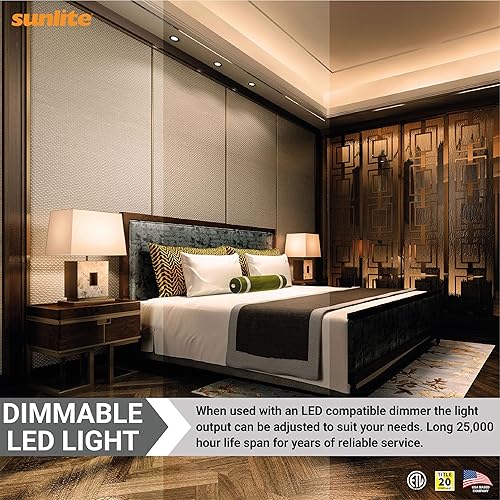 Miniatura 5 de Sunlite Foco reflector LED PAR16 41800, 6 vatios (50 W  ), 500 lúmenes, base E26 media, regulable, reflector, 90 CRI, Energy Star, listado ETL,