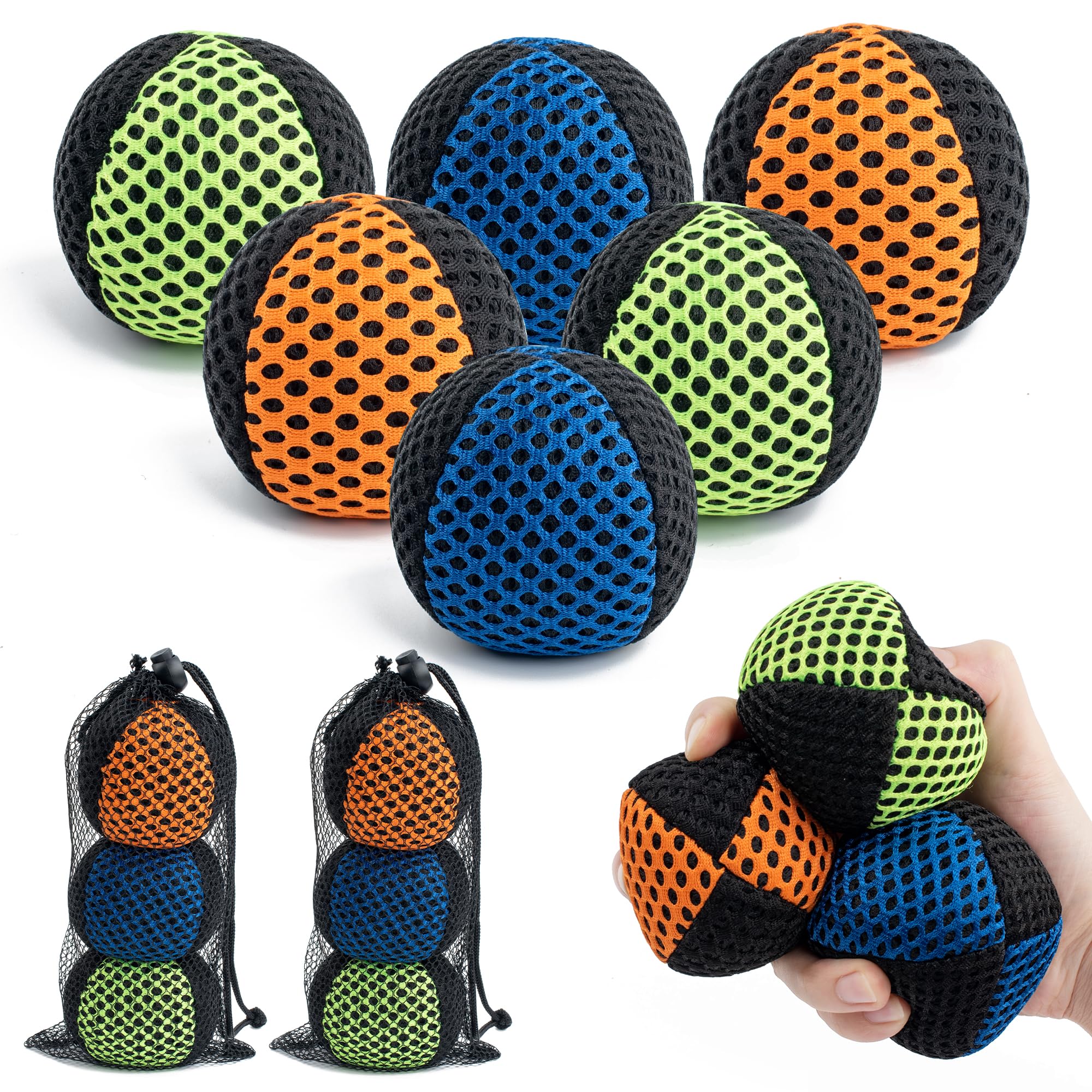 Juggling Balls Set of 6, 120g Juggling Bean Bags for Beginners &amp; Adults