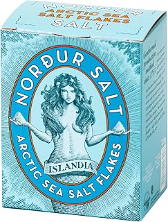 Nordur Salt Arctic Sea Salt Flakes Cardboard Plain 8.8 OZ, 1