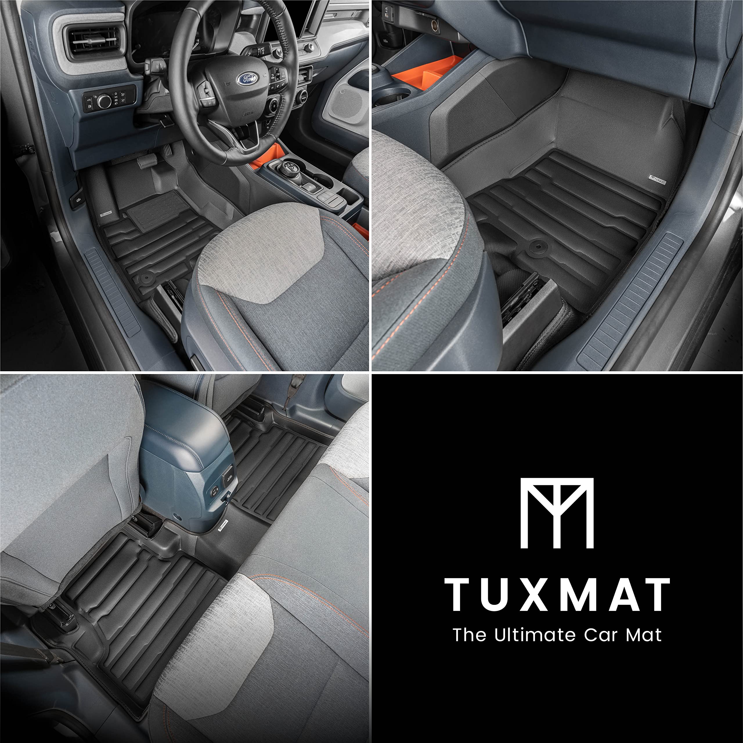TuxMat - for Ford Maverick Hybrid 2022-2026 Models - Custom Car Mats - Maximum Coverage All Weather Laser — view 2