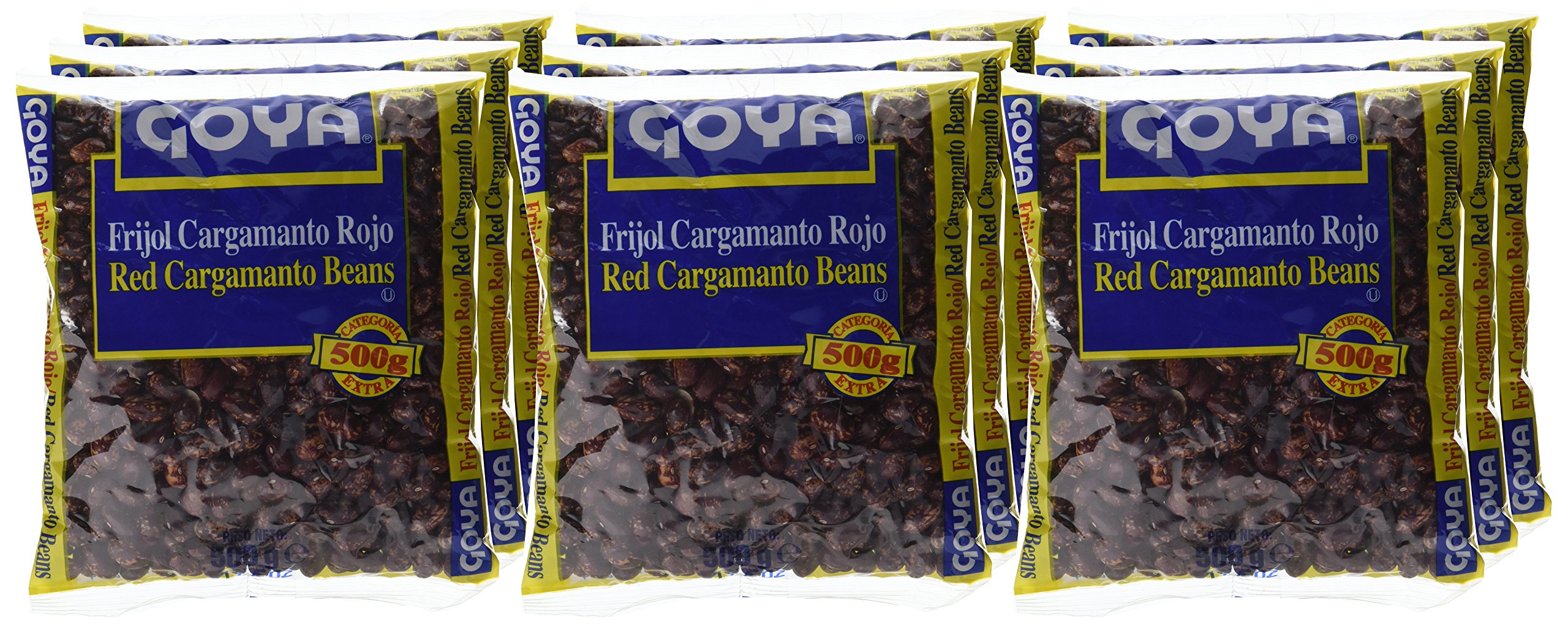 Goya Frijol Cargamanto Rojo - 9 Paquetes de 500 gr - Total: 4500 gr