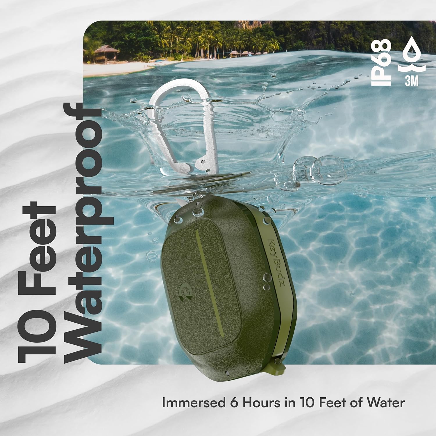 Keybudz for Waterproof AirPods 4 Case with Lock - IP68 Waterproof and Dust Proof, Shockproof Protector, Heavy Duty Rugged Protection, Drop Proof Hard Cover for AirPods 4th Gen (Forest Green)