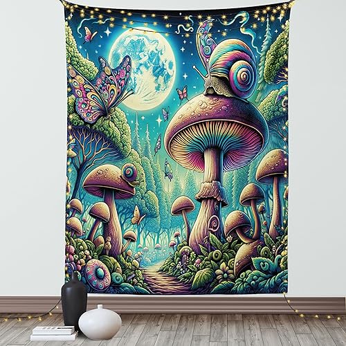 Miniatura 4 de Ambesonne Tapiz de fiesta de los años 70, caja retro en arte pop, música de baile, composición colorida impresa, para colgar en la pared para