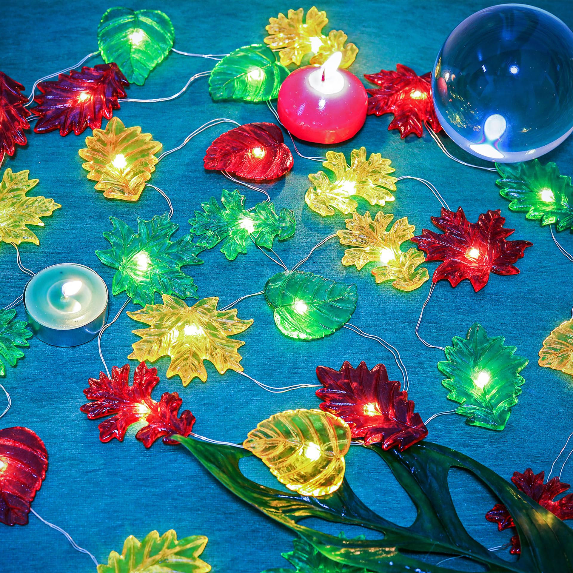 Amazon.com: Solar String Lights Fall Forest Leaf Lights Outdoor