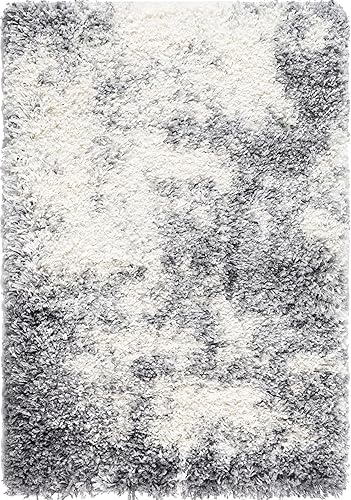 Miniatura 3 de Rugs.com Soft Touch Shag Collection - Alfombra de pelo largo gris ahumado de 3 x 5 pulgadas, perfecta para entradas, cocinas, rincones de desayuno,