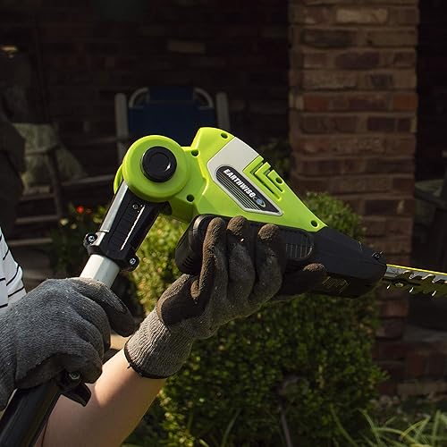 Miniatura 6 de Earthwise LPHT12022 Volt - Cortasetos de poste inalámbrico de 20 pulgadas, batería de 2.0 AH y cargador rápido incluido
