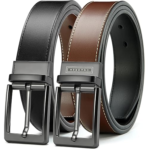 CHAOREN Leather Reversible Belts for Men - Double Style, Singular Elegance