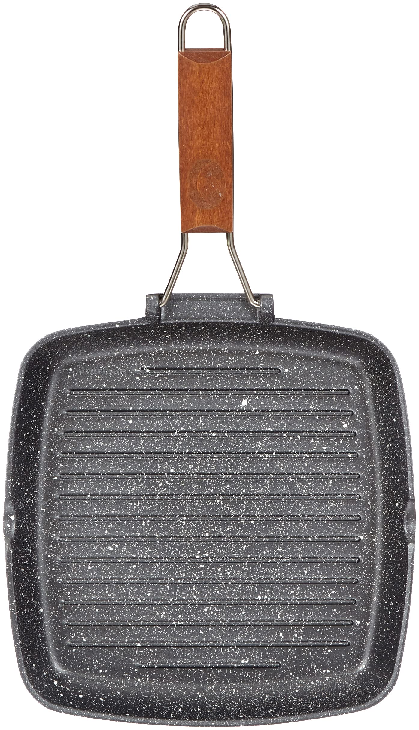 Risoli Bisticchiera Granito con Manico in Legno, 26 x 26 cm