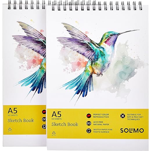 Solimo Sketchbooks Mini Size Set of 2