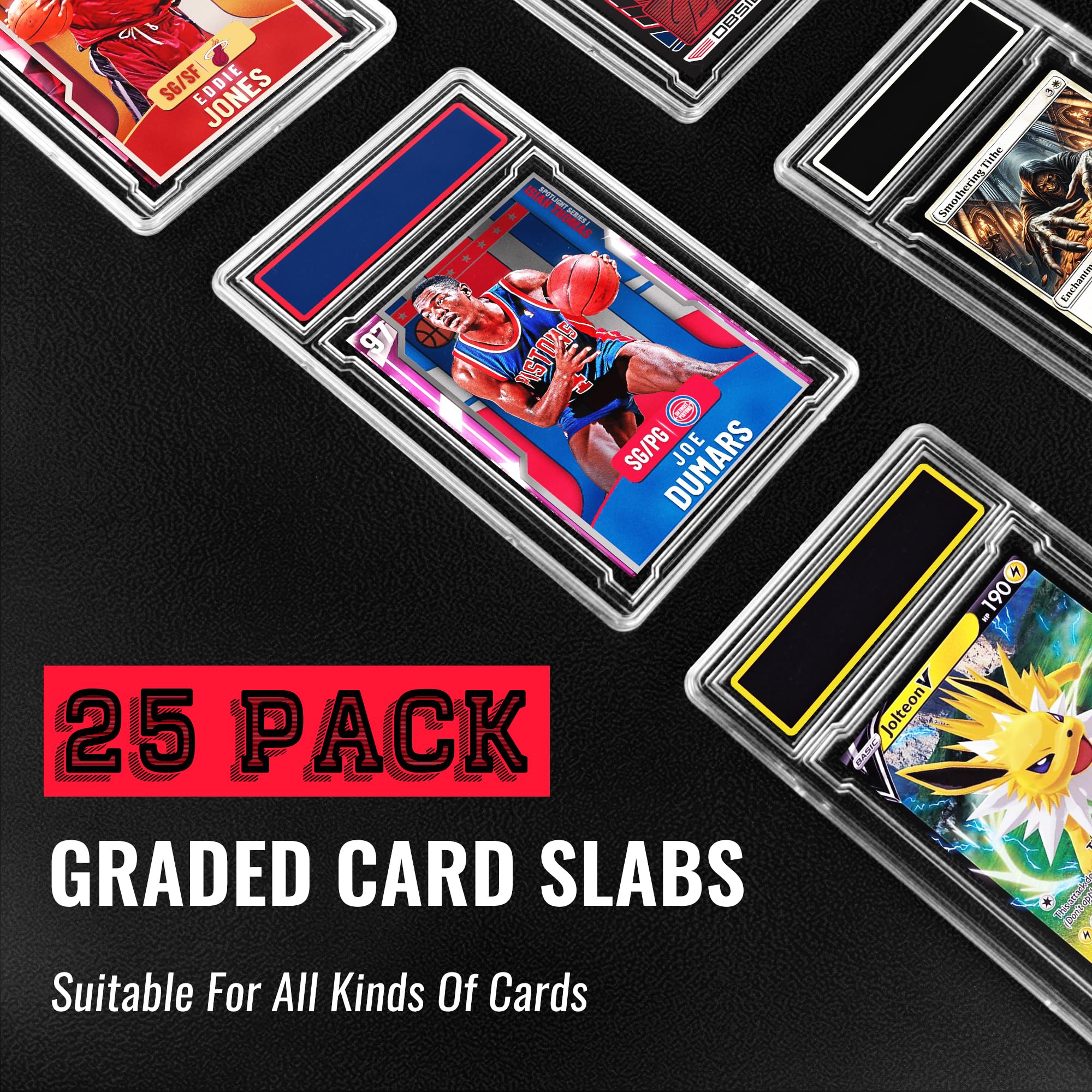 Amazon.com: binirin 25 PCS Graded Card Holder, Graded Card Case Storage  Slabs - TCG Display Case with Customizable Labels Position, Secure Buckles,  5.1x3.5x0.2 Inches