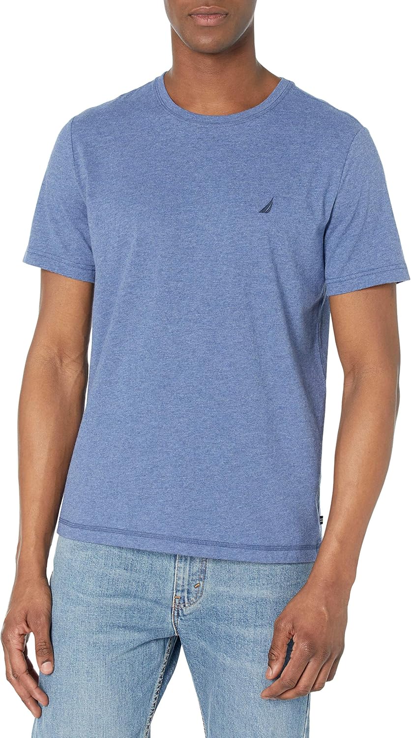 Nautica Mens Short Sleeve Crew Neck Soft Knit Sleep Tee